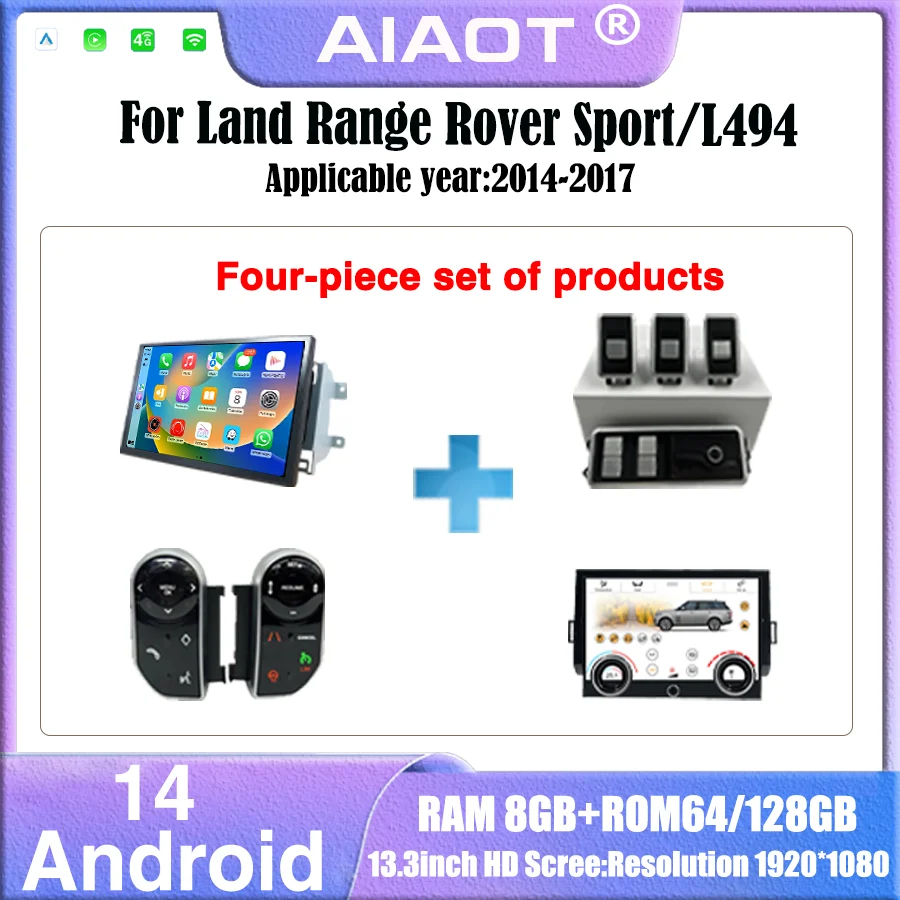 Khadas Vim4 8Gb - 13.3inch Android14 Carplay Multimedia Player for