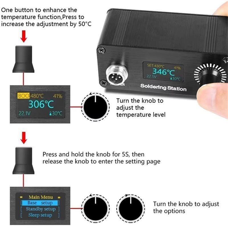 【A56X】T12 Portable Mini Digita - огляд і ціна Soldering Station T12 Oled