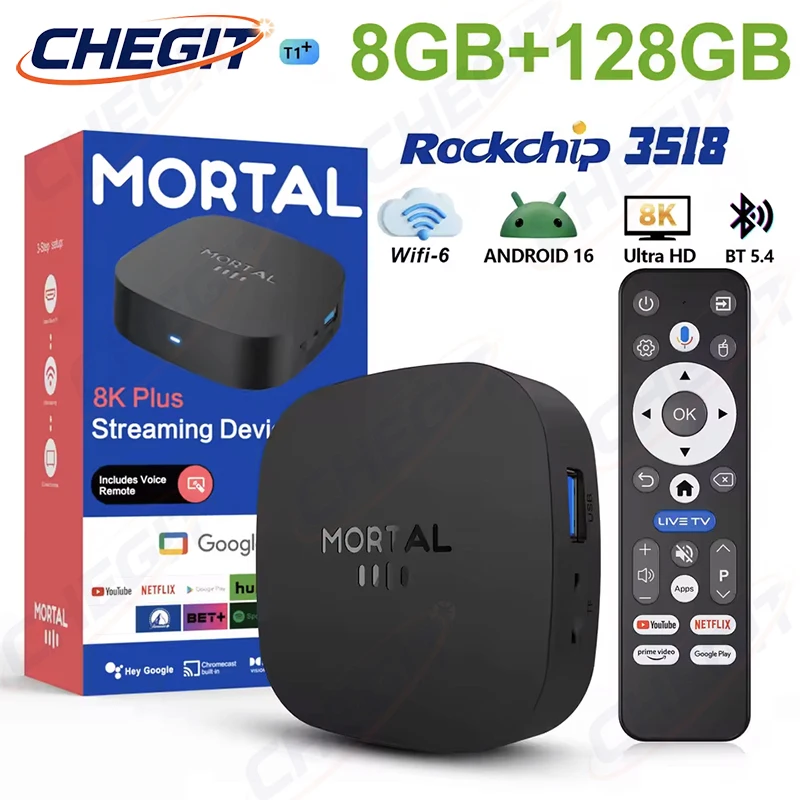 2026 New T1+ 8K HD TV Box Andr - огляд і ціна Khadas Vim4 8Gb