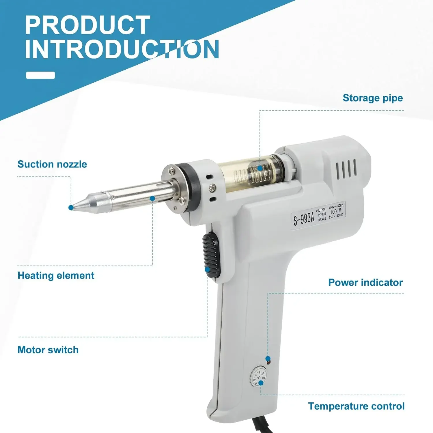 S-998P Double-pump Electric De - огляд і ціна Desoldering Gun Vacuum Electric