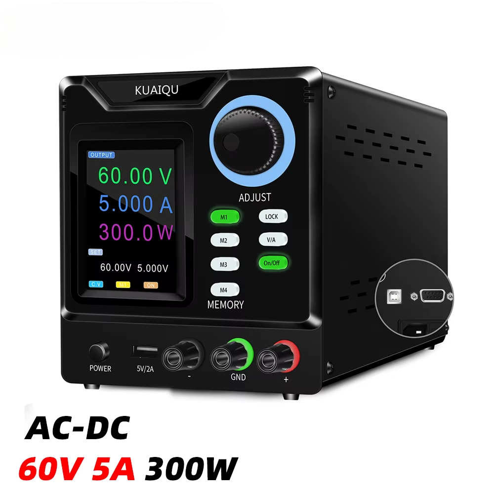 KUAIQU SPPS-D605-232 60V 5A 12 - огляд і ціна Programmable Dc Power Supply 60V 5A